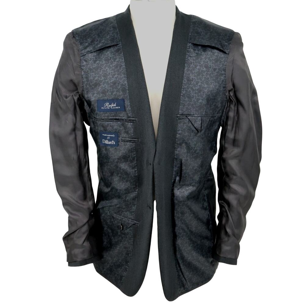 Ralph Lauren Sport Coat Mens 42L Gray Jacket Blazer Lined Preppy Career - Picture 11 of 16